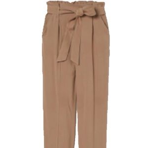 H&M Dark Beige paper bag pants